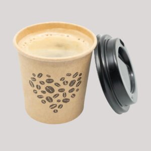 Cardboard cups with lids