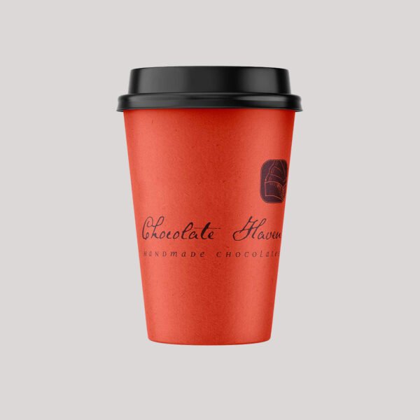 Cardboard cups with lids packaging