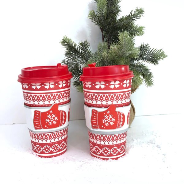 Christmas coffee cups packaging