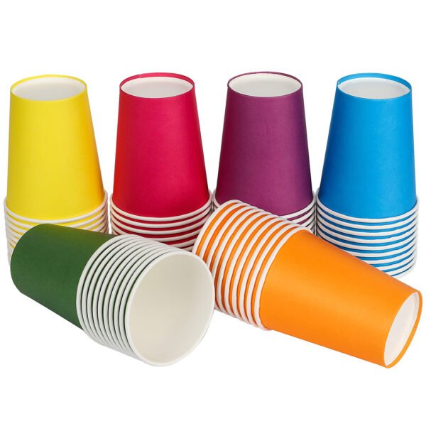 Colored paper cups