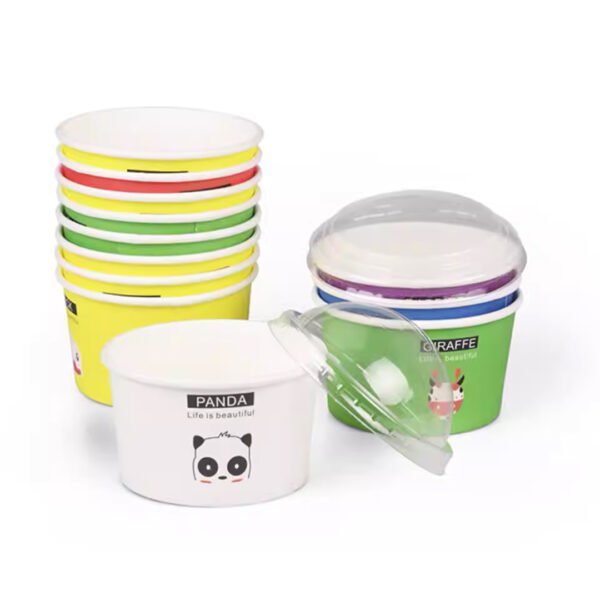 Custom Ice cream paper cups with lids