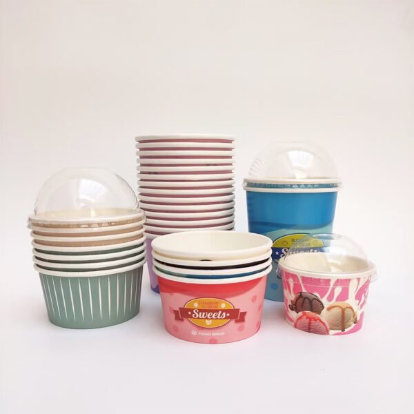 Ice Cream Paper Cups With Lids - Image 5