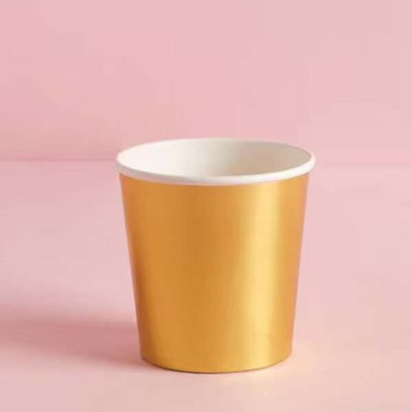 Gold paper cups
