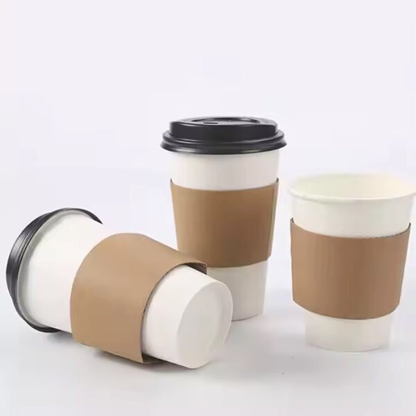 Paper coffee cup lids packaging