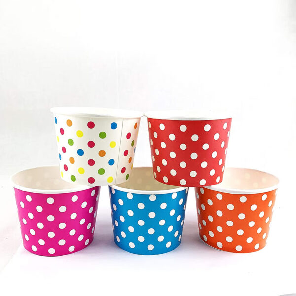 Paper dessert cups packaging
