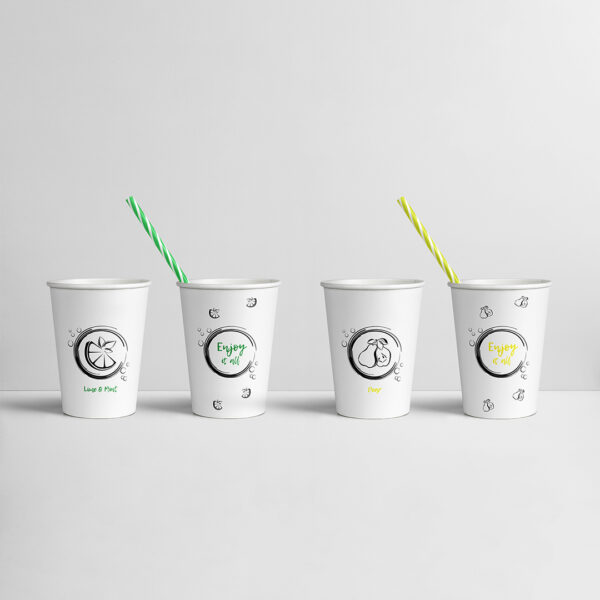 Paper drinking cups packaging