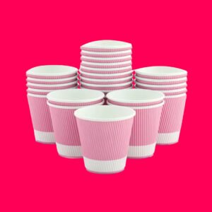 Pink paper cups