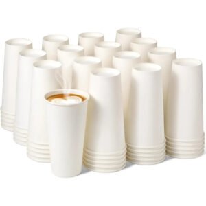 White paper cups